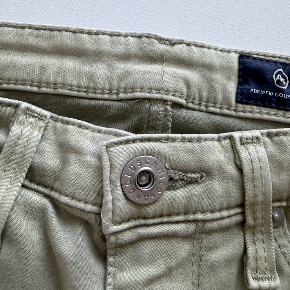 AG Adriano Goldschmied Olive Green Skinny Jeans Size 26 Stretch Mid Rise  Denim - Picture 4 of 16